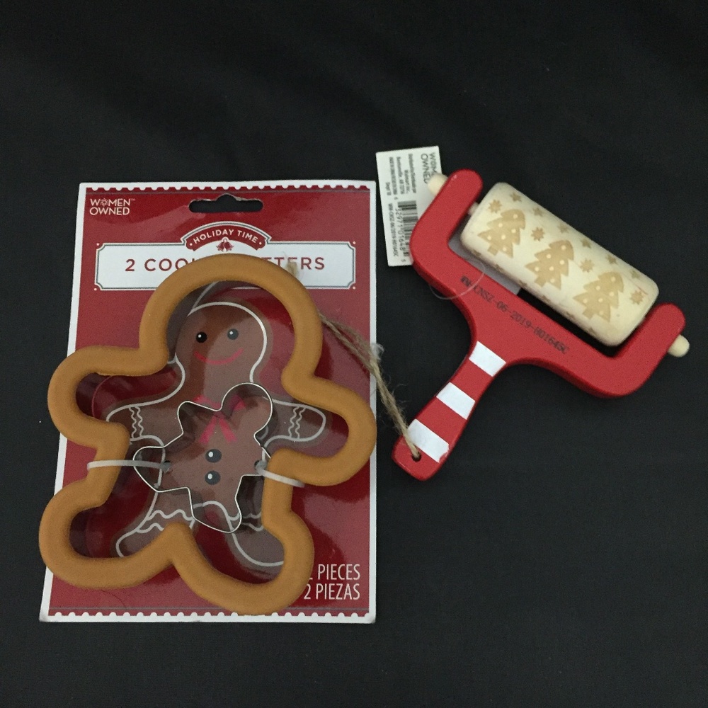 Kitchen Baking Fun Set w/Cookie Cutter & Roller NW